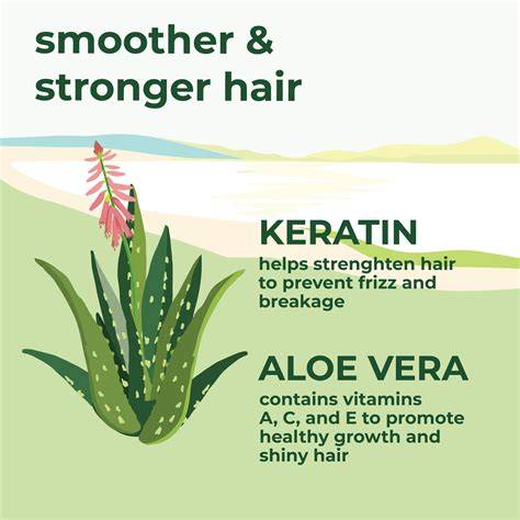 képsorozat: hidrolizált keratin + aloe vera hatása