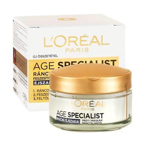 Idősebb nők arcbőrének ápolása L’Oréal Age Specialist krémmel