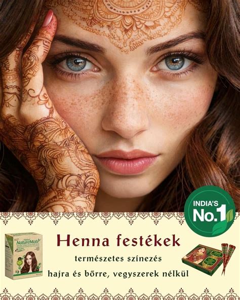 henna színskála és összetevők vizuális ábrázolása