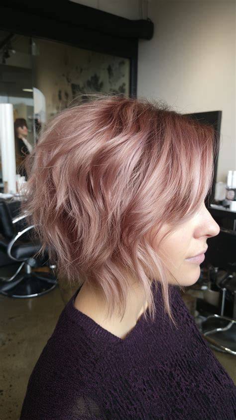 Rose gold bob és hullámos stílus