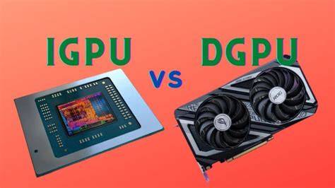Diagram: dGPU vs integrált GPU előnyök