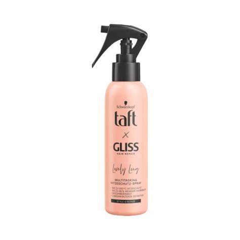 Infografika a Taft x Gliss hibrid termékcsaládról és a NATULIQUE Heat & Sun Protector fő összetevőiről