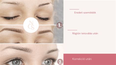korrekció a szemöldök tetoválás után