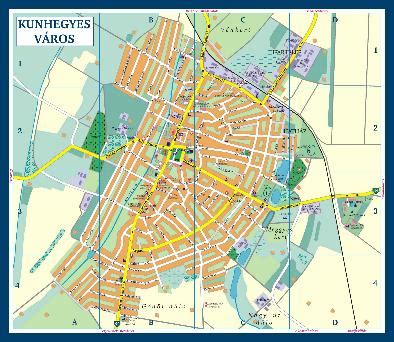 Kunhegyes város térképe