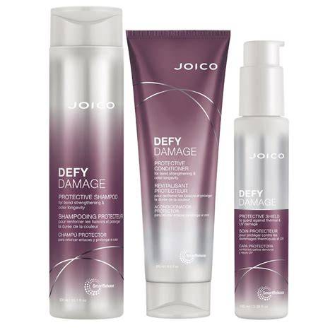 Infografika: Joico Defy Damage technológia - keratin, arginin, moringa olaj és lipidek szerepe