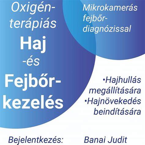Infografika: Oxigénterápiás fejbőr kezelés mechanizmusa és hatásai