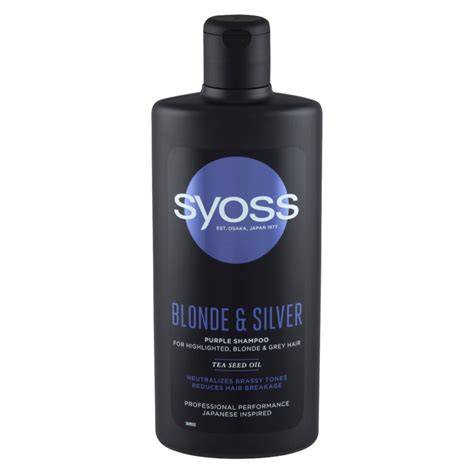 Infografika: Syoss Blonde & Silver sampon összetevői és hatásai