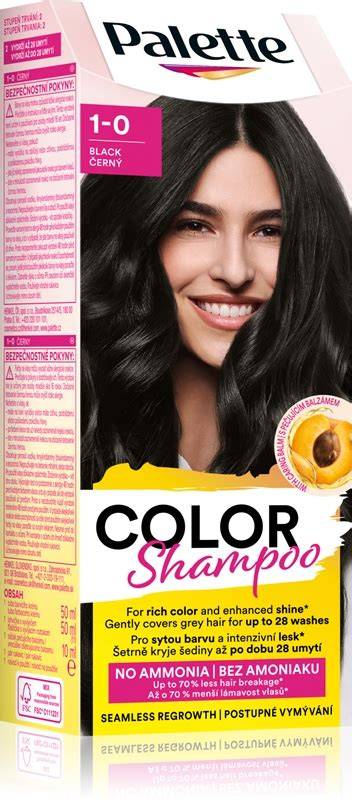 Infografika: Palette Color Shampoo 3-65 Bársonybarna összetevőket és előnyöket bemutató diagram