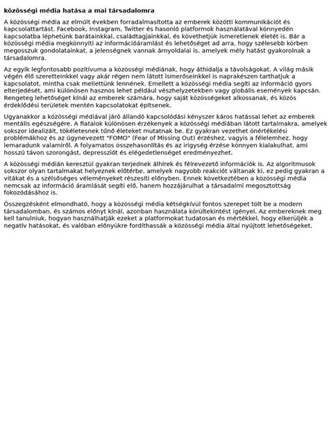 A média fejlődése és hatása a társadalomra