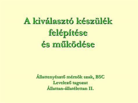 Készülék összesített felépítése és fejcsere