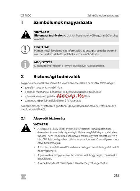 Biztonsági használati útmutató