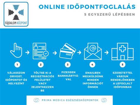 alkalmazás képernyőn: online foglalás