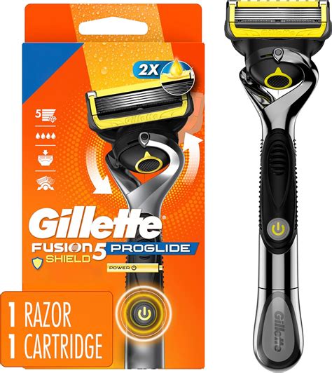 Infografika a Gillette ProGlide Shield Power borotva funkcióiról