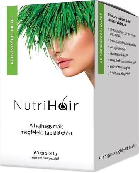 Kétdimenziós infographic a NutriHair külső és belső hatásmechanizmusáról