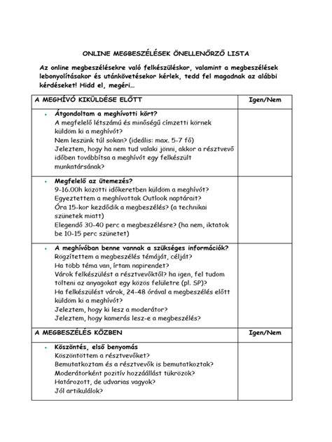 Biztonsági ellenőrző lista fodrásznál