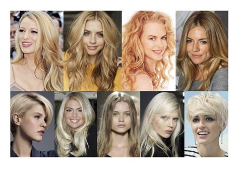 Szőke hajszínek különböző árnyalatai