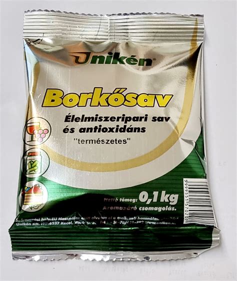 A borkősav kristályai