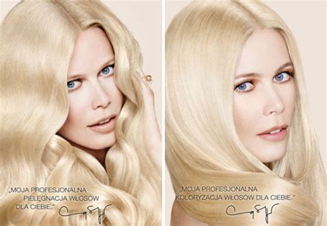 Claudia Schiffer arcképe a Blonde ULTÎME csomagoláson