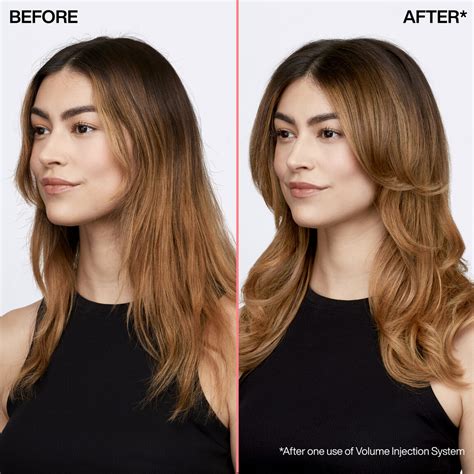 Redken Volume Injection sampon és grafika a volumennövekedésről