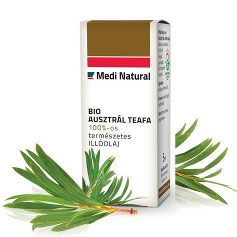 Medinatural teafaolaj-keratin sampont ábrázoló infografika
