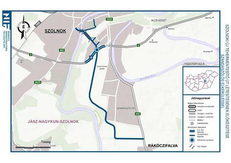Map/útvonal vizualizáció a kocsoros úti megközelítéshez Szolnokon