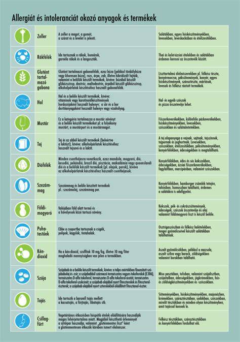 Infografika: Összetevők és allergének áttekintése