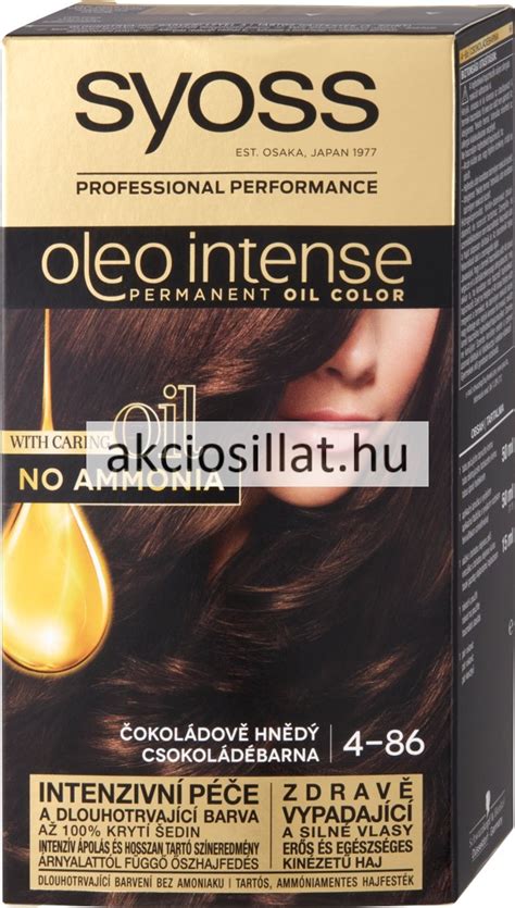 A Syoss Oleo Intense 4-86 Csokoládé barna hajfesték doboza