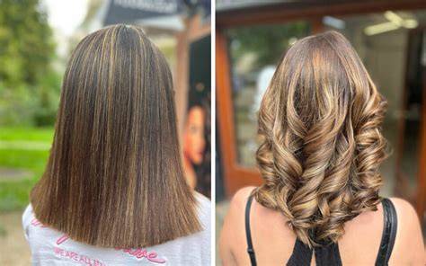 hajhosszabbítás és balayage részleteinek vizuális ábrája