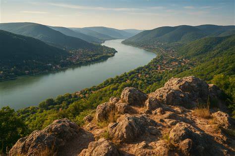 Kiképzési Dunakanyar panoráma a hajóról