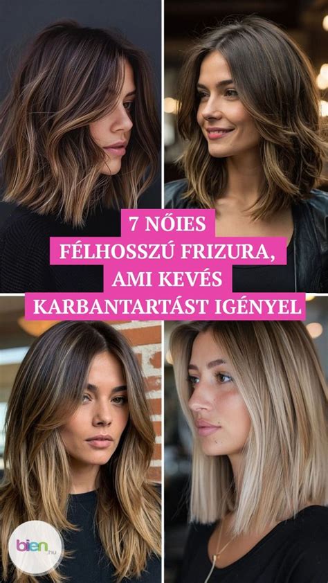 Nőies frizura karamell melírral