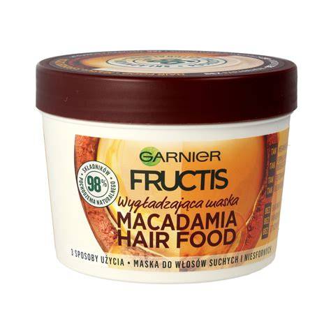 Garnier Macadamia hajmaszk összetevői vizuális összefoglaló