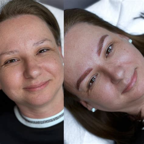 Szemöldök tetoválás előtt és után