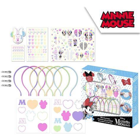 Disney Minnie hajpánt szett illusztrációs infografika: anyagösszetétel, mérethatárok és használati tanácsok