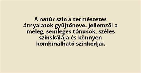 Natúr árnyalatok és keverési arányok