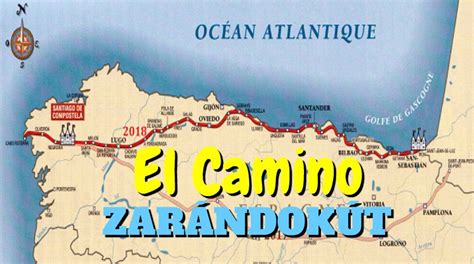 El Camino zarándokút útvonala