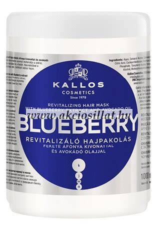 Kallos Blueberry hajpakolás csomagolási részletek