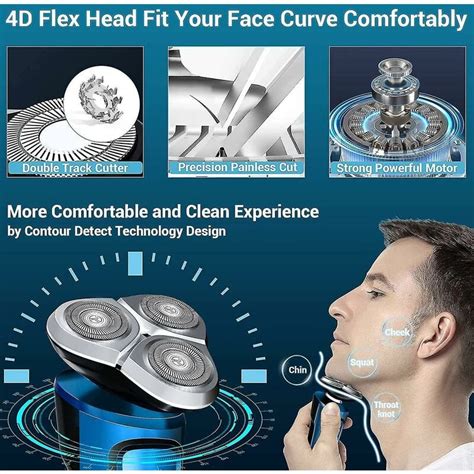 3D fejű borotva részletes diagramja