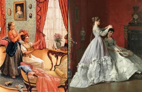 Illusztráció a 18. századi extrém frizurákról, díszítésekkel