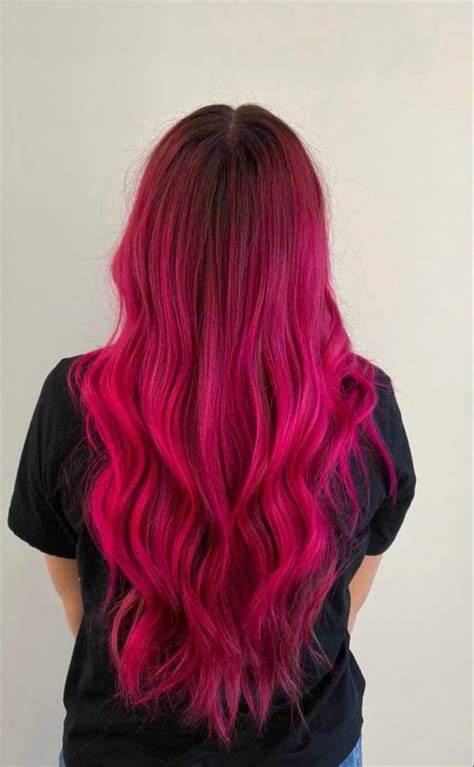 Hot pink hajvégek előtte-utána