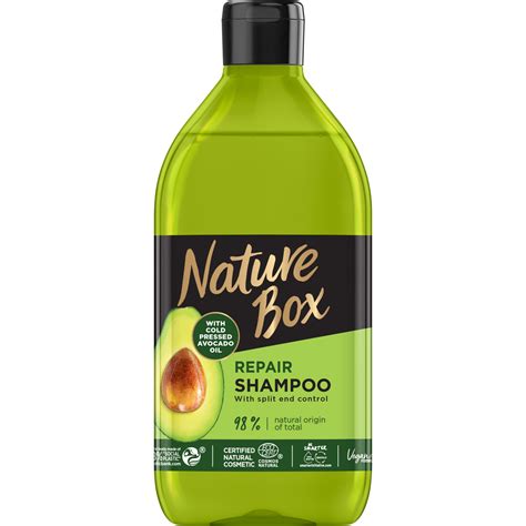 A Nature Box avokádó sampon flakonja