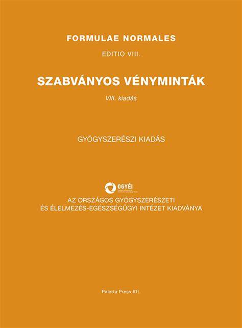 FoNo VIII. kenőcsök és alapanyagok