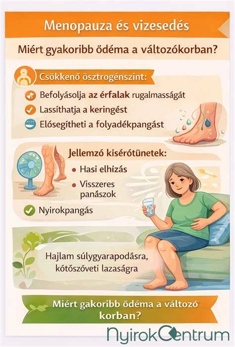 Illustratív ábra: hormonális változások a menopauza alatt