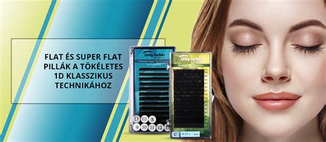 Illusztráció a Super Flat szempilla illesztési technikájáról